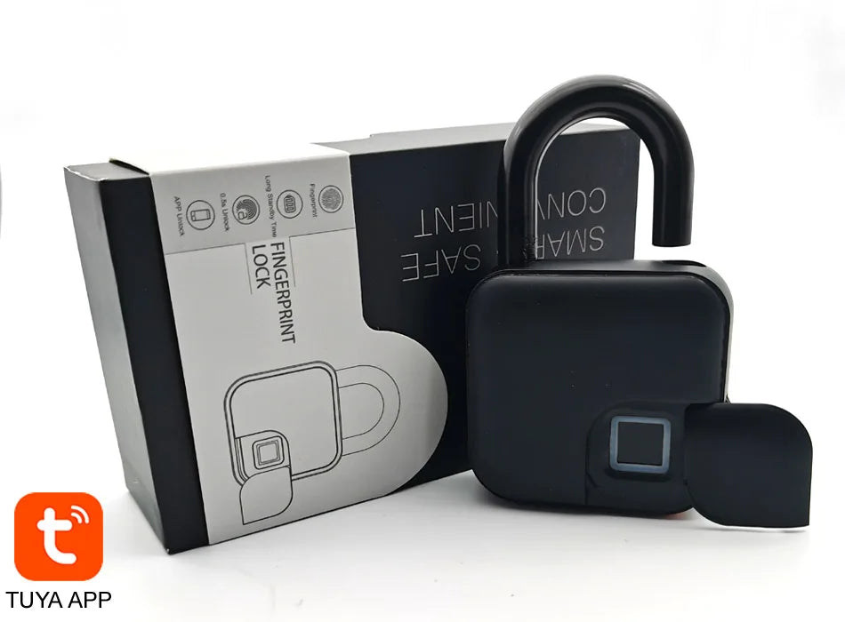 Candado inteligente con Huella y Bluetooth – Recargable, Resistente al Agua IP65, Ideal para Casa o Negocio