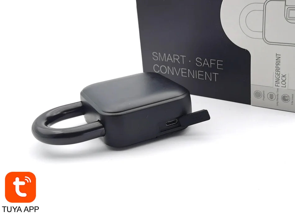 Candado inteligente con Huella y Bluetooth – Recargable, Resistente al Agua IP65, Ideal para Casa o Negocio