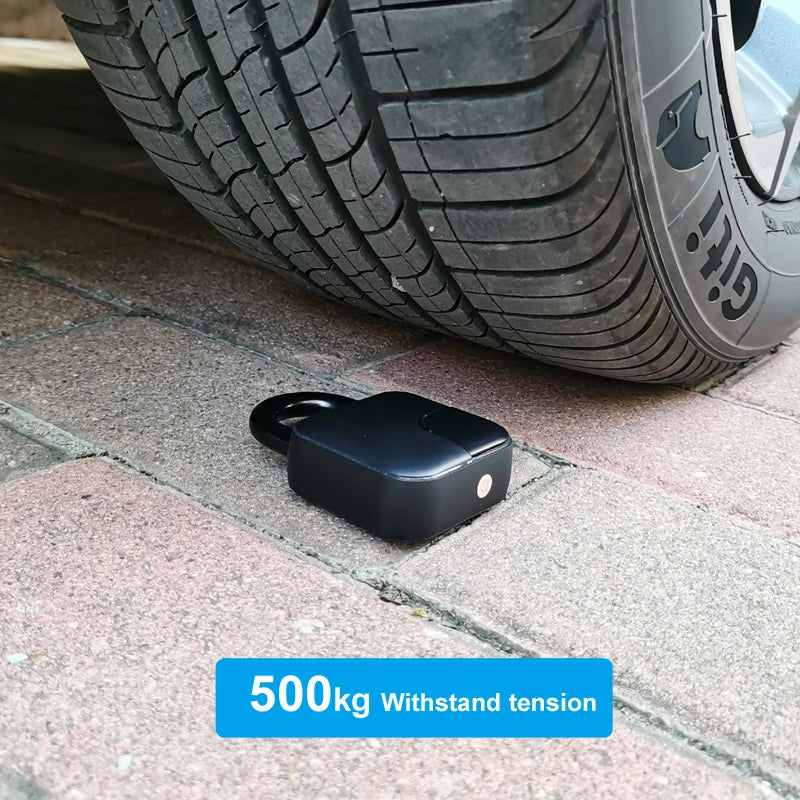 Candado inteligente con Huella y Bluetooth – Recargable, Resistente al Agua IP65, Ideal para Casa o Negocio