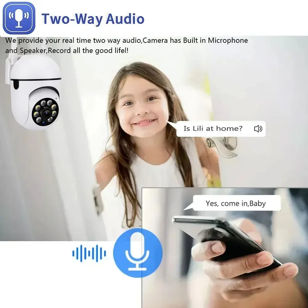 TUYA 5MP Smart Life CCTV Wifi cámara inalámbrica cámaras de vigilancia de seguridad al aire libre Color nocturno AI seguimiento inteligente Audio bidireccional