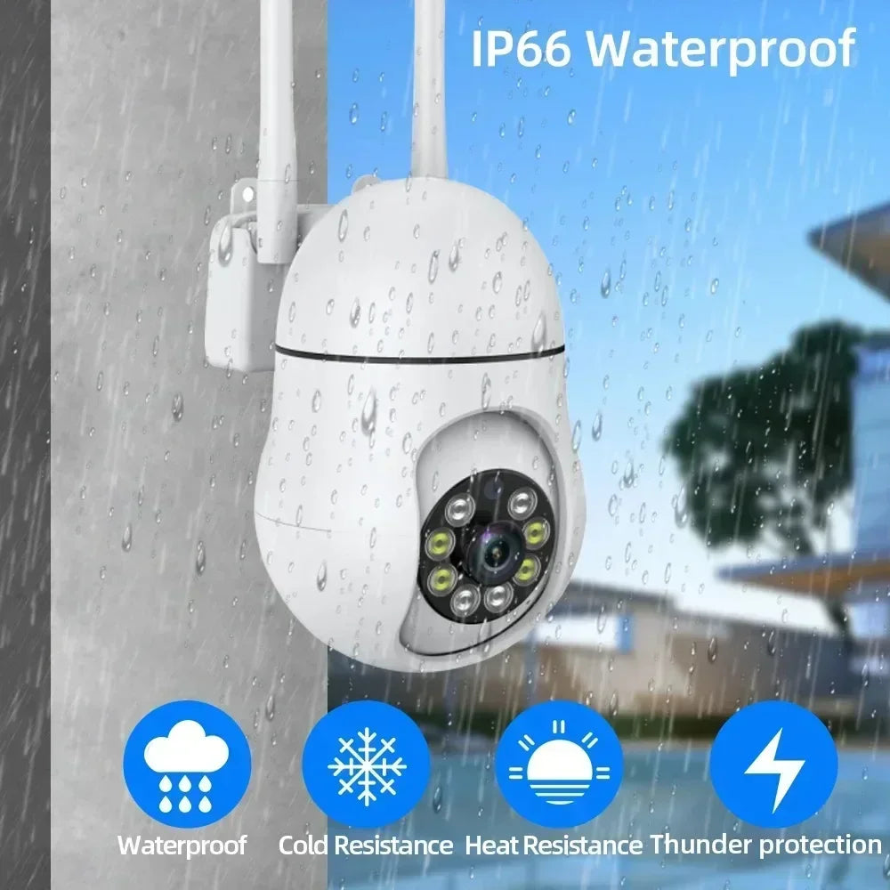 TUYA 5MP Smart Life CCTV Wifi cámara inalámbrica cámaras de vigilancia de seguridad al aire libre Color nocturno AI seguimiento inteligente Audio bidireccional