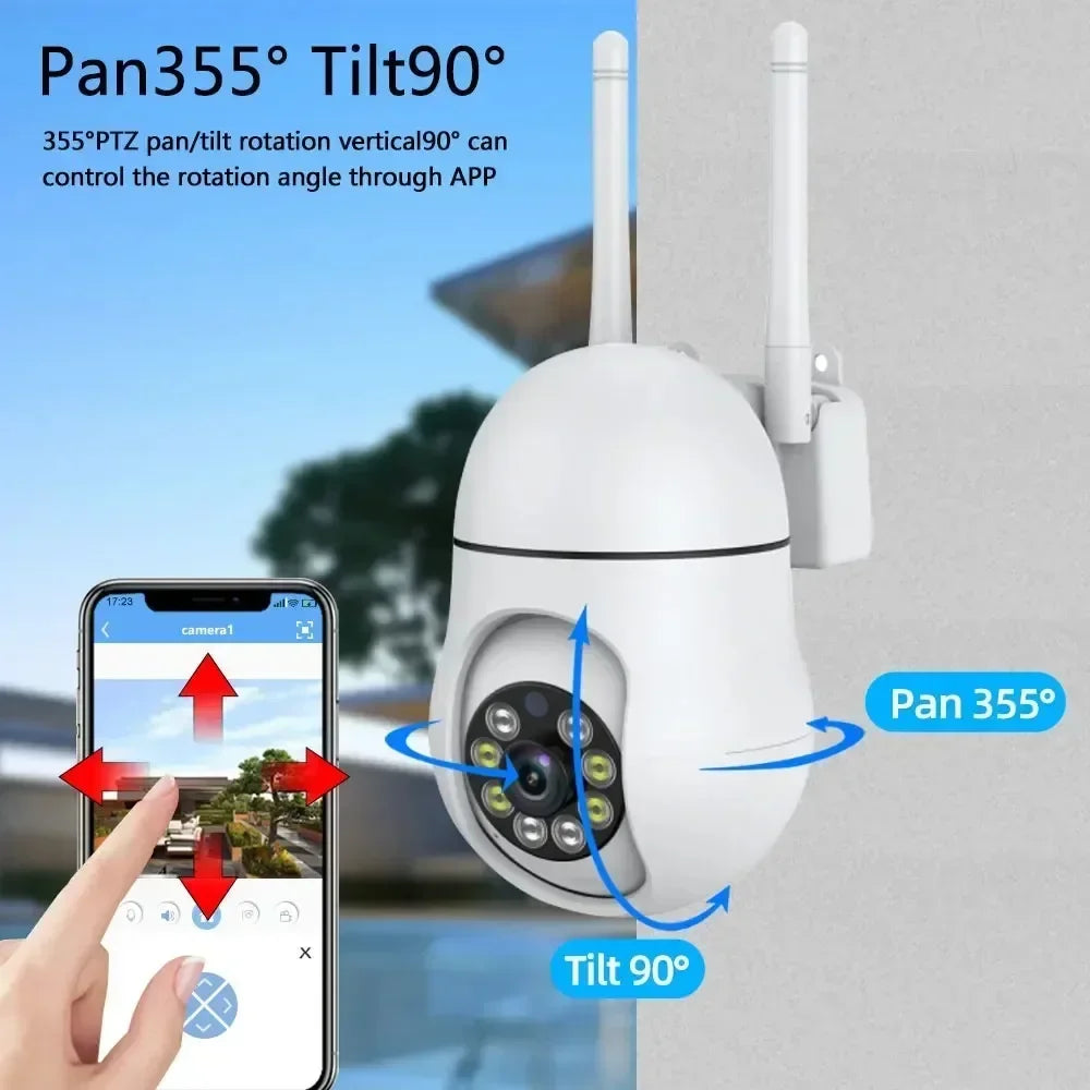TUYA 5MP Smart Life CCTV Wifi cámara inalámbrica cámaras de vigilancia de seguridad al aire libre Color nocturno AI seguimiento inteligente Audio bidireccional