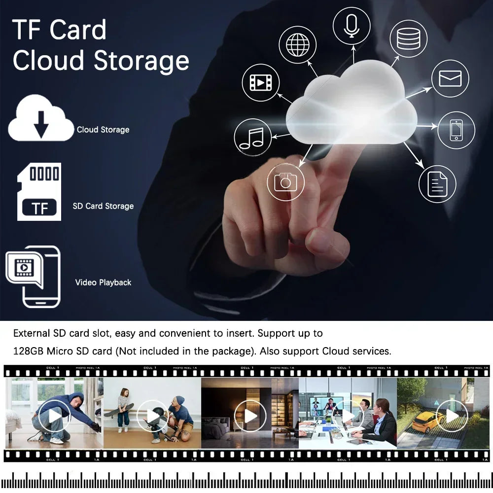 TUYA 5MP Smart Life CCTV Wifi cámara inalámbrica cámaras de vigilancia de seguridad al aire libre Color nocturno AI seguimiento inteligente Audio bidireccional