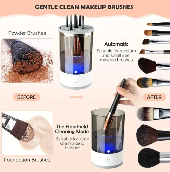 Limpiador Automático de Brochas de Maquillaje – Higiene Profesional en Segundos