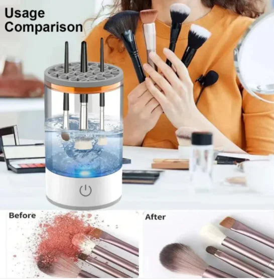 Limpiador Automático de Brochas de Maquillaje – Higiene Profesional en Segundos