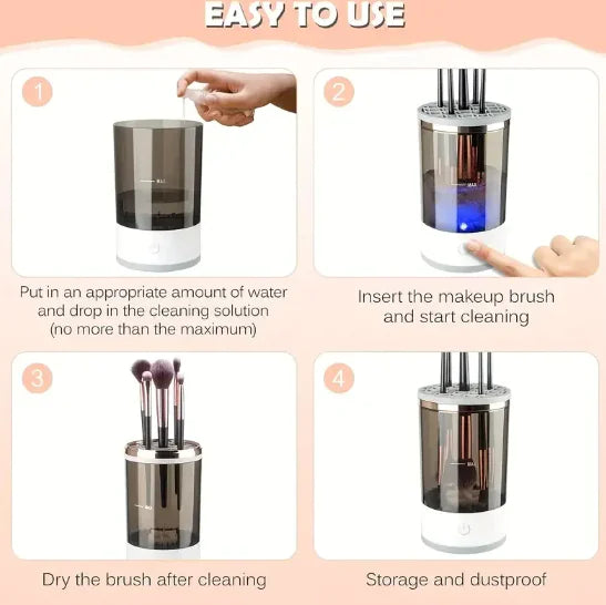 Limpiador Automático de Brochas de Maquillaje – Higiene Profesional en Segundos