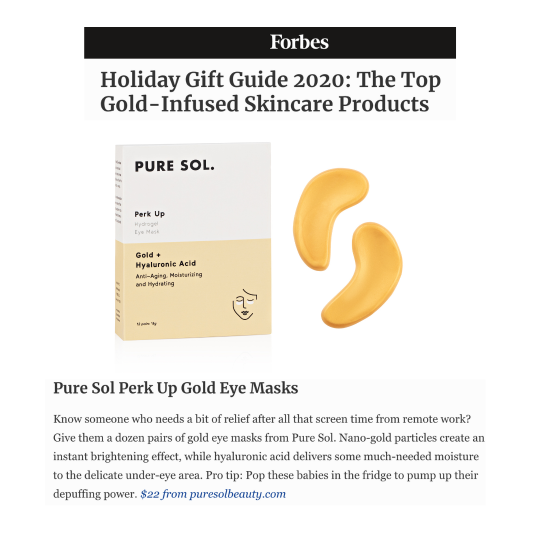 PURE SOL. Beauty Perk Up Gold + Collagen Hydrogel Eye Mask